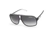 Carrera Grand Prix 2 T4M 9O Black White on Clear/Grey Gradient Men's Sunglasses