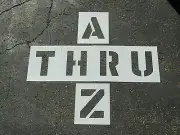 4" Plastic Alphabet Stencils for Parking Lot Striping ReUsable 60 Mil Thick LDPE