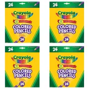 96pc Crayola Pre-Sharpened Coloured Pencils Kids/Children Drawing Art/Craft 6y+