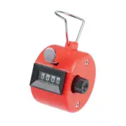 Hand Tally Counter 4 Digit Tally Counter Mechanical Palm Click Counter Red