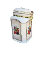 Vintage Knotts Berry Farm Foods Ceramic Canister Storage Jar w/Tilted Top 9.5"