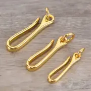 3 Size U Shape Hook Self-contained Brass Ring Hanger Wallet Chain Accessories