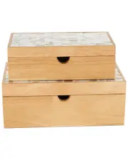 Peyton Lane Set of 2 Handmade Decorative Boxes
