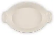 Barbary & Oak BO875002CRM Foundry Oval Oven Dish, Ceramic Stoneware with Glazed Interior, Dishwasher Safe, Camembert Cream