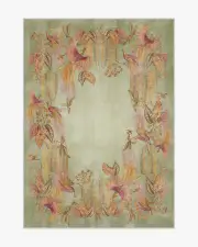 150' x 215' | Machine Washable Runner Rug | Kid & Pet Friendly | Indoor Rug | Sanderson Bird of Paradise Silver Fern Tufted Rug | Ruggable
