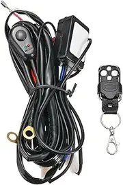 TGMGADANTV 1set 12V 72-300W 40A Car Auto Wiring Harness Wireless Remote Control Transmitter LED Light Bar Wiring Harness ATV SUV 2 Lead Metal Wire