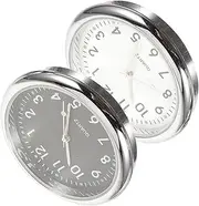 Mobestech 1set Car Clock Stick on Clock Pendant Car Decor Clock for Accessories for Interior Car Dash Clock Automobile Clocks Car Digital Clock Car Dashboard Clock 2pcs