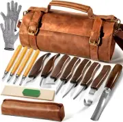 Wood Carving Kit, 16Pcs Deluxe Whittling Set with 8Pcs Whittling Knives & 4Pc...