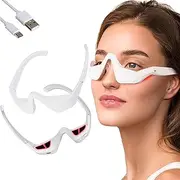 Eyelift Device, Under Eye Red Light Therapy Glasses for Remover Dark Circles, Puffiness, Eyes Bag and Wrinkle Reduction, Eyes Lift Glasses Massager with Heating (1Set)