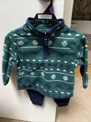 Carters 2 Piece Baby Set, Zip-up Hoodie with Pants. 12 Months