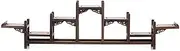 Chicken Wing Wood Antique Shelf Small Solid Wood Ornaments Storage Tea Set Rack Duobao Pavilion Purple Clay teapot Display Rack Storage Rack,C
