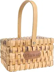 Ciieeo 1 PC Retro Tote Basket Handwoven Flower Container Fashionable Storage for Living Bedroom Nursery Odorless Material Unique Decoration for Chic Home
