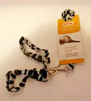 PETCO FERRET SMALL ANIMAL ZEBRA HARNESS & LEAD LEASH--NEW