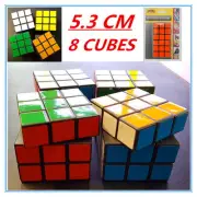 8 x Puzzle Magic Cubes 5.3CM 3X3 Birthday Gift Kid Adult Fun Twist Toy