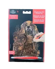 Royal & Langnickel Engraving Art Copper Foil ~ Kitten &Cocker Spaniel Puppy (5x7