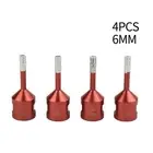 Quality Assured Four Piece Diamond Drill Bit Set Six mm with For M14 Fitment