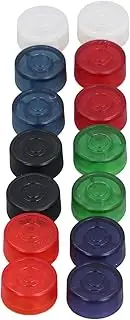 Yomiyuyr Effect Pedal Footswitch Topper, Foot Nail Cap Set, colorful touch caps, impact buffer design, for guitar or bass pedalboard interface, 14 pcs