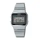 CASIO 卡西歐 經典時尚復古電子錶 不鏽鋼錶帶 星空銀 生活防水(A700W-1A)