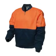 WS WORKWEAR Men's Kiandra Hi-Vis 2 -Tone Jacket - Orange - Navy
