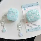 INS Cute Ocean Fish Star Pendant Case For Apple Airpods 1 2 Pro 3 Blue Wavy Sili