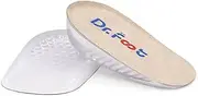 [Dr.Foot] Dr. Foot's Height Increase Insoles, Heel Cushion Inserts, Heel Lift Inserts for Leg Length Discrepancies (Large (1" Height))