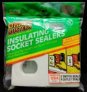 Socket Sealers Insulating Draft Busters 3 Switch + 9 Outlet Sealers USA Manco