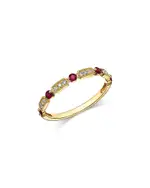 Bloomingdale's Fine Collection Ruby & Diamond Ring in 14K Yellow Gold