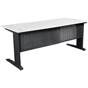SUMMIT COMPLETE DESK Black Frame, Modesty Panel