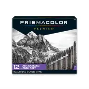 Premier Double-Ended Art Markers, Fine And Chisel Tip, Cool Grey, Adult Color...