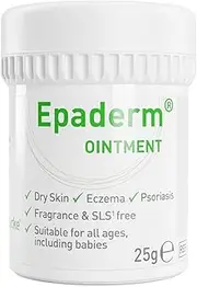 Epaderm Ointment for Eczema, Psoriasis and Dry Skin 25g tub | 3-in-1 emollient formulated with clinically proven ingredients | Free from fragrance, colour, steroids, sodium lauryl sulphate (SLS) | Suitable for all ages, including babies