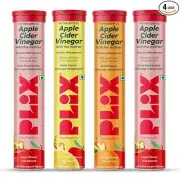 PLIX THE PLANT FIX Apple Cider Vinegar Tablet weight loss Pack 4 (Multi Flavor),