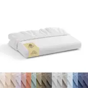100% Cotton Percale Weave Fitted Sheet, Full Size, White, 1 Deep Pocket Fitte...