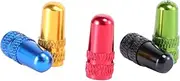 Toddmomy 30pcs Bike Tire Caps Lightweight Aluminum Alloy Bike Tire Caps Easy Installation French Style Dust Covers