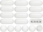 SNOKAY 20 Pcs Set Toilet WC Seat Buffers Universal Toilet Bumper Replacement Cushioning Pads Toilet Seat Bumper Noise Dampening Bumpers Gasket Toilet Seat Buffer Set (White)