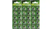 30 New GP LR44 AG13 A76 V13GA 357 1.5V Alkaline Batteries - USA Seller Exp 2020