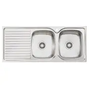 OLIVERI DBL BOWL SINK RH W/DRAIN EE72