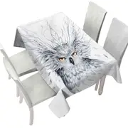 Royal Owl Drawing Tablecloth