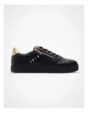 [Taking Shape] Orthotic Jewel Side Zip Sneaker Black