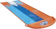 H2OGO Triple Water Slide 488cm Long Slip N Slide Outdoor Summer Fun BW52329