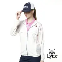 在飛比找momo購物網優惠-【Lynx Golf】女款彈性舒適涼爽透氣交叉壓條袋蓋連帽長