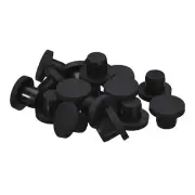 16 Pieces Black Rubber Stopper, 12mm Plug Holes for 11.5-11.8mm/0.45-0.46" Hole