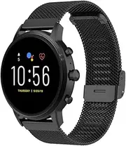 [MGTCAR] 18mm 20mm 22mm Watchband For Garmin Vivoactive 3 4 4S Venu Vivomove HR Forerunne 645 Watch Stainless Wrist Strap Watch Band