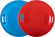 round Snow Sled 24" Blue Saucer Disk Sled Durable