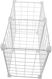 Ciieeo Freezer Divider Refrigerator Storage Basket Freezer Bins for Upright Freezer Wire Baskets for Freezer Storage Freezer Baskets Freezer Storage Bins Freezer Organizer White Plastic