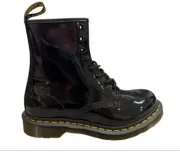 DR. MARTENS 1460 WOMEN'S PATENT LEATHER LACE UP BOOTS