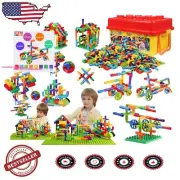 Creative Interlocking Pipe Building Blocks with Wheels & Baseplate – 426 pcs
