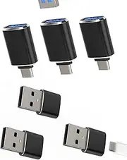 USB C OTG Adapter USB-A Female to Type C Male Connector(6Pack)for iPad for Apple Storage Drive 3.0 MacBook Notebook Thunderbolt Computer Accessorie Plug Converter for iPhone 16 15 ProMax Charging Port