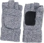 [Healeved] 1Pair Light Winter Plus Thick Warm Knitting Half Finger Gloves Wrist Protectors for Fitness Weightlifting Training and Riding Comfortable Sports Equipment for Men and Women