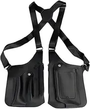 [Generic] Anti Theft Multi Pocket Bag For Men | Outdoor Fashion Shoulder Bag Multi Pocket Shoulder Bag - Fashion Outdoor PU Leather Pocket Bag For Travel, Shopping
