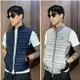 美國百分百【全新真品】Armani Exchange 羽絨背心 立領 男款 AX 背心外套 深藍/灰色 CG43